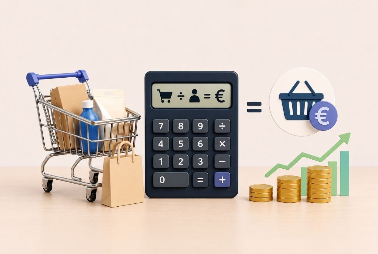 Calcul panier moyen : Formule, exemples et benchmarks