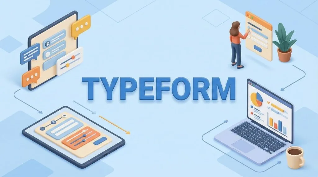 Illustration isométrique de Typeform