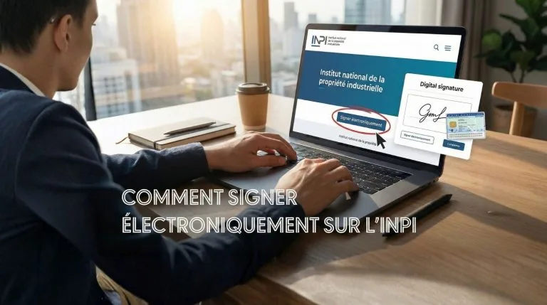 une personne sur le site web de l'INPI