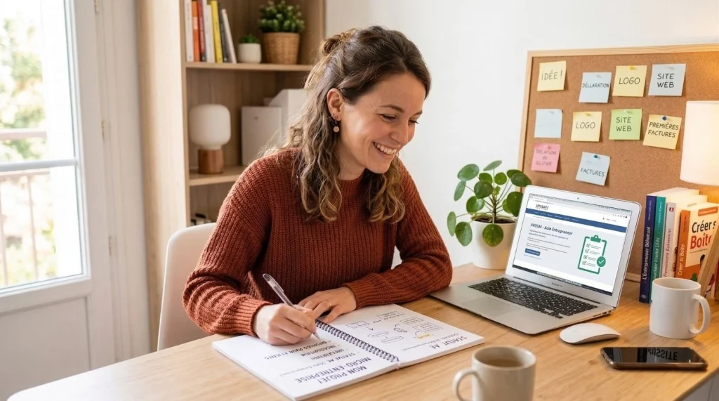 personne qui commence à créer sa micro entreprise