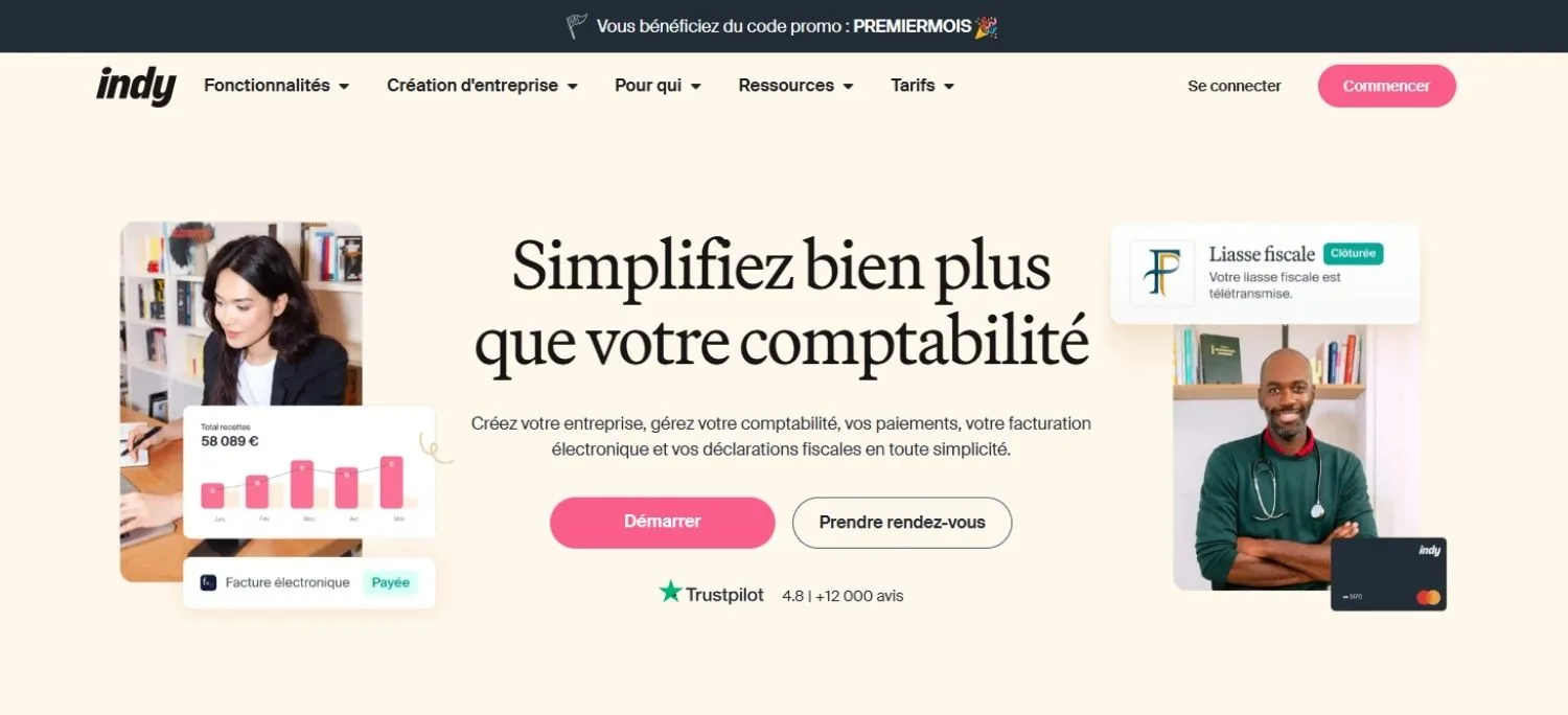 Gérer son entreprise et profiter d’un mois gratuit avec Indy