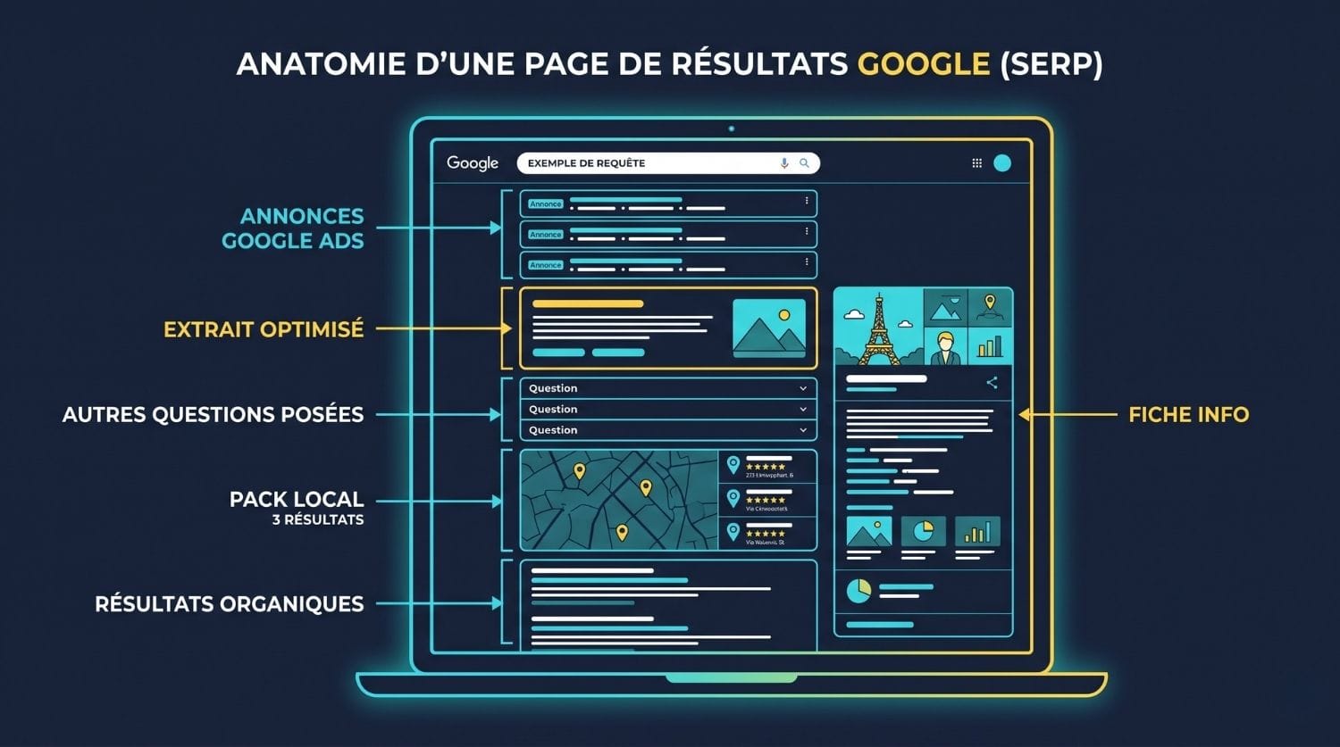Infographie des SERP features