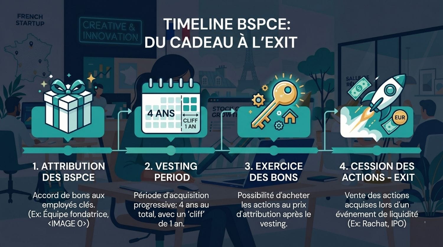 Infographie "Le cycle de vie d'un BSPCE"